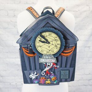 NEW ❤️ Loungefly Nightmare Before Christmas Town Hall Countdown Backpack